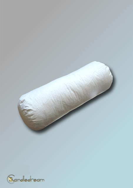 Rolle 20 x 40 cm Nackenrolle Kissen Federkissen Füllkissen 650 g in weiß